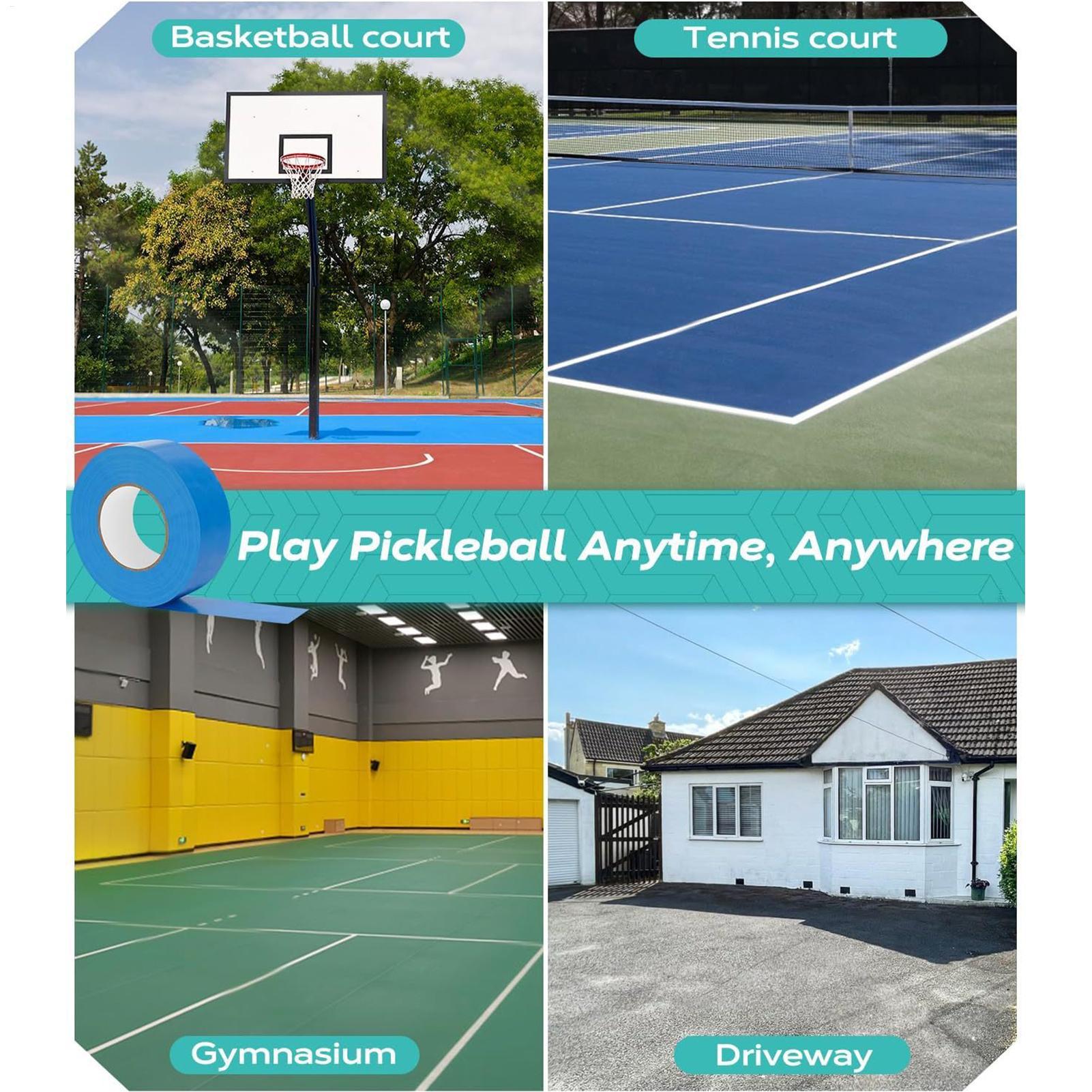 Badminton Outdoor - Pickleball Tape 0.16x164 Ft Flexible Training